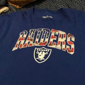 Blue patriotic raiders T-shirt